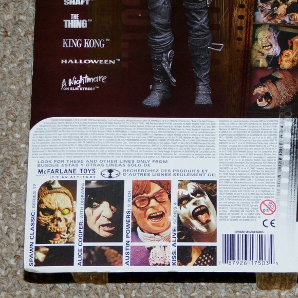 2000 McFarlane Movie Maniacs Series 3 Edward Scissorhands MOC Brand New - Picture 9 of 10